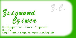 zsigmond czimer business card